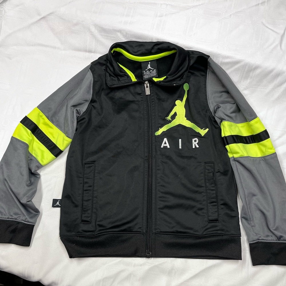 Kids Black and Gray Jacket with Neon Accents